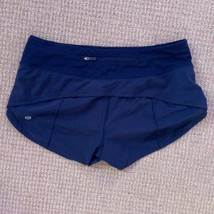 Lululemon size 4 navy blue speed-up shorts